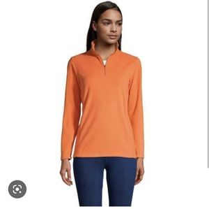 Tommy Bahama women's half zip pullover sweater orange coral size Large